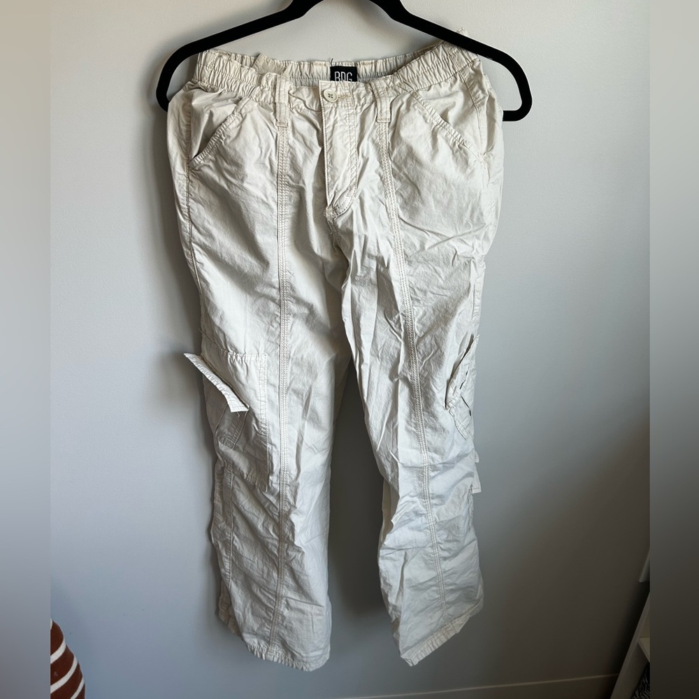 Cream urban outfitters cargo pants